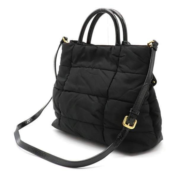 Prada Enamel Nero Shoulder Bag 2WAY Black Crispy - Picture 1 of 8
